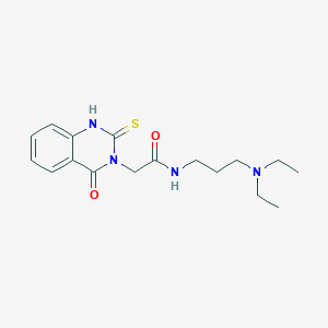 N-[3-(diethylamino)propyl]-2-(4-oxo-2-sulfanylidene-1H-quinazolin-3-yl)acetamide