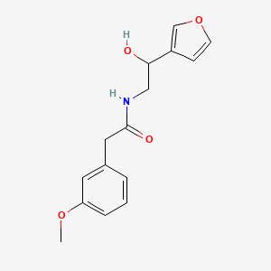 molecular formula C15H17NO4 B2905334 N-(2-(furan-3-yl)-2-hydroxyethyl)-2-(3-methoxyphenyl)acetamide CAS No. 1396683-05-8