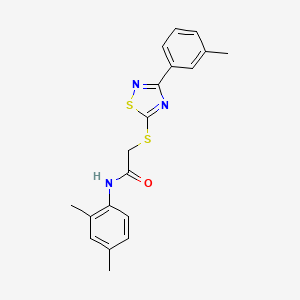 molecular formula C19H19N3OS2 B2905336 N-(2,4-dimethylphenyl)-2-((3-(m-tolyl)-1,2,4-thiadiazol-5-yl)thio)acetamide CAS No. 864917-78-2