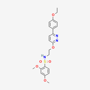 molecular formula C22H25N3O6S B2905339 N-(2-((6-(4-ethoxyphenyl)pyridazin-3-yl)oxy)ethyl)-2,4-dimethoxybenzenesulfonamide CAS No. 920169-17-1