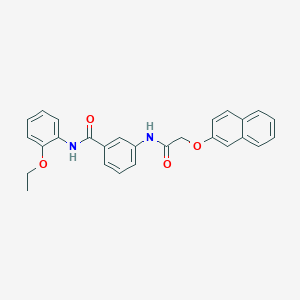 molecular formula C27H24N2O4 B290534 N-(2-ethoxyphenyl)-3-{[(2-naphthyloxy)acetyl]amino}benzamide 