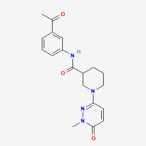 molecular formula C19H22N4O3 B2905344 N-(3-acetylphenyl)-1-(1-methyl-6-oxo-1,6-dihydropyridazin-3-yl)piperidine-3-carboxamide CAS No. 1421584-56-6