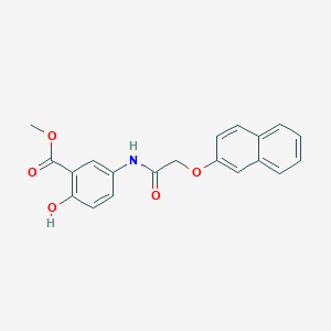 molecular formula C20H17NO5 B290535 Methyl 2-hydroxy-5-{[(2-naphthyloxy)acetyl]amino}benzoate 