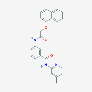 molecular formula C25H21N3O3 B290536 N-(4-methyl-2-pyridinyl)-3-{[(1-naphthyloxy)acetyl]amino}benzamide 