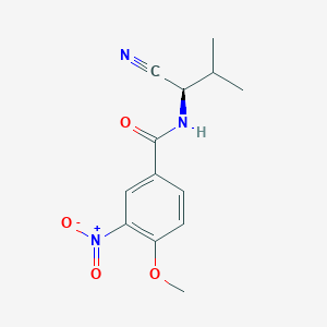 molecular formula C13H15N3O4 B2905362 N-[(1R)-1-cyano-2-methylpropyl]-4-methoxy-3-nitrobenzamide CAS No. 1799374-53-0