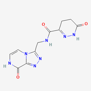 molecular formula C11H11N7O3 B2905381 N-((8-hydroxy-[1,2,4]triazolo[4,3-a]pyrazin-3-yl)methyl)-6-oxo-1,4,5,6-tetrahydropyridazine-3-carboxamide CAS No. 2034325-79-4