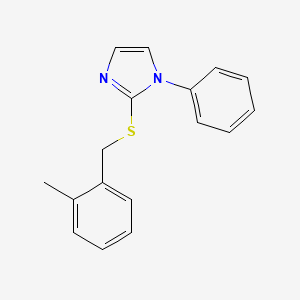 molecular formula C17H16N2S B2905389 2-methylbenzyl 1-phenyl-1H-imidazol-2-yl sulfide CAS No. 478046-00-3