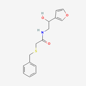2-(benzylthio)-N-(2-(furan-3-yl)-2-hydroxyethyl)acetamide