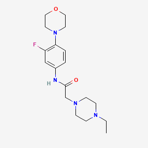 2-(4-ethylpiperazino)-N-(3-fluoro-4-morpholinophenyl)acetamide