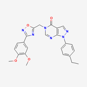 molecular formula C24H22N6O4 B2905409 4-(4-isopropyl-3-oxo-3,4-dihydropyrido[2,3-b]pyrazin-2-yl)-N-phenylbenzamide CAS No. 1029783-53-6