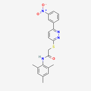 N-mesityl-2-((6-(3-nitrophenyl)pyridazin-3-yl)thio)acetamide