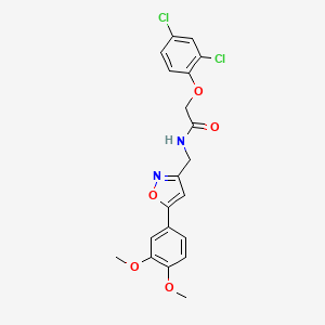 2-(2,4-dichlorophenoxy)-N-((5-(3,4-dimethoxyphenyl)isoxazol-3-yl)methyl)acetamide