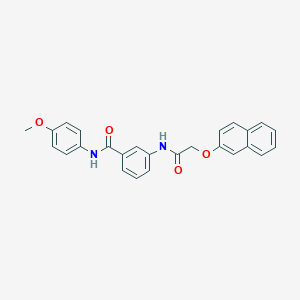 molecular formula C26H22N2O4 B290543 N-(4-methoxyphenyl)-3-{[(2-naphthyloxy)acetyl]amino}benzamide 