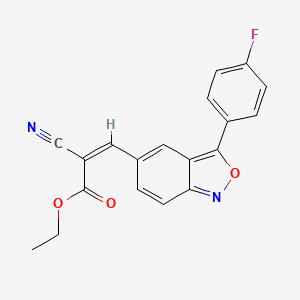 molecular formula C19H13FN2O3 B2905433 ethyl (2Z)-2-cyano-3-[3-(4-fluorophenyl)-2,1-benzoxazol-5-yl]prop-2-enoate CAS No. 685107-62-4