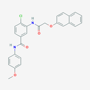 molecular formula C26H21ClN2O4 B290544 4-chloro-N-(4-methoxyphenyl)-3-[(2-naphthalen-2-yloxyacetyl)amino]benzamide 