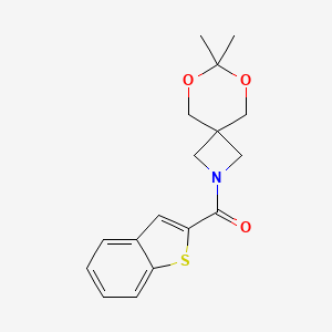 molecular formula C17H19NO3S B2905443 Benzo[b]thiophen-2-yl(7,7-dimethyl-6,8-dioxa-2-azaspiro[3.5]nonan-2-yl)methanone CAS No. 1396889-07-8