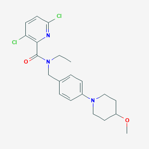 molecular formula C21H25Cl2N3O2 B2905444 3,6-dichloro-N-ethyl-N-{[4-(4-methoxypiperidin-1-yl)phenyl]methyl}pyridine-2-carboxamide CAS No. 1241467-39-9