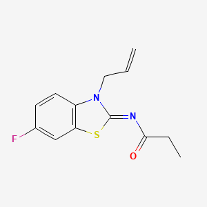 molecular formula C13H13FN2OS B2905451 (Z)-N-(3-allyl-6-fluorobenzo[d]thiazol-2(3H)-ylidene)propionamide CAS No. 865175-36-6