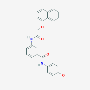 molecular formula C26H22N2O4 B290546 N-(4-methoxyphenyl)-3-{[(1-naphthyloxy)acetyl]amino}benzamide 