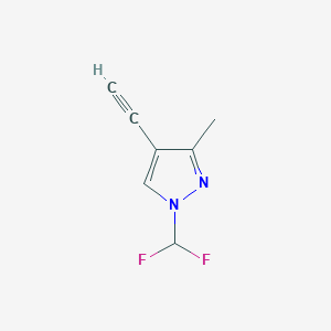 molecular formula C7H6F2N2 B2905463 1-(difluoromethyl)-4-ethynyl-3-methyl-1H-pyrazole CAS No. 1855899-98-7