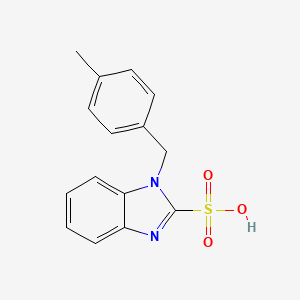 molecular formula C15H14N2O3S B2905467 1-[(4-Methylphenyl)methyl]benzimidazole-2-sulfonic acid CAS No. 537010-03-0