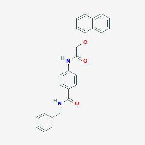 molecular formula C26H22N2O3 B290547 N-benzyl-4-{[(1-naphthyloxy)acetyl]amino}benzamide 