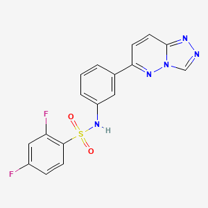 molecular formula C17H11F2N5O2S B2905471 2,4-difluoro-N-[3-([1,2,4]triazolo[4,3-b]pyridazin-6-yl)phenyl]benzenesulfonamide CAS No. 894069-13-7