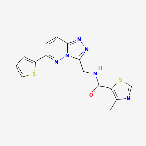 4-methyl-N-((6-(thiophen-2-yl)-[1,2,4]triazolo[4,3-b]pyridazin-3-yl)methyl)thiazole-5-carboxamide