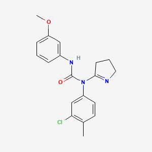 molecular formula C19H20ClN3O2 B2905476 1-(3-chloro-4-methylphenyl)-1-(3,4-dihydro-2H-pyrrol-5-yl)-3-(3-methoxyphenyl)urea CAS No. 898443-95-3