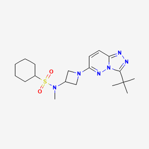 molecular formula C19H30N6O2S B2905481 N-(1-(3-(tert-butyl)-[1,2,4]triazolo[4,3-b]pyridazin-6-yl)azetidin-3-yl)-N-methylcyclohexanesulfonamide CAS No. 2320416-02-0
