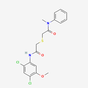 2-{[2-(2,4-dichloro-5-methoxyanilino)-2-oxoethyl]sulfanyl}-N-methyl-N-phenylacetamide