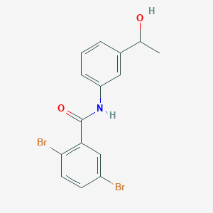 molecular formula C15H13Br2NO2 B290549 2,5-dibromo-N-[3-(1-hydroxyethyl)phenyl]benzamide 
