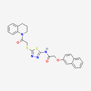 N-(5-((2-(3,4-dihydroquinolin-1(2H)-yl)-2-oxoethyl)thio)-1,3,4-thiadiazol-2-yl)-2-(naphthalen-2-yloxy)acetamide