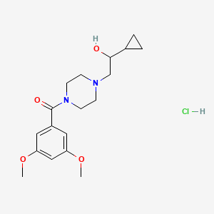 (4-(2-Cyclopropyl-2-hydroxyethyl)piperazin-1-yl)(3,5-dimethoxyphenyl)methanone hydrochloride