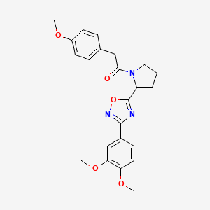 3-(3,4-Dimethoxyphenyl)-5-{1-[(4-methoxyphenyl)acetyl]pyrrolidin-2-yl}-1,2,4-oxadiazole