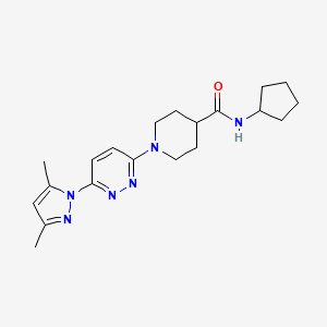 N-cyclopentyl-1-(6-(3,5-dimethyl-1H-pyrazol-1-yl)pyridazin-3-yl)piperidine-4-carboxamide
