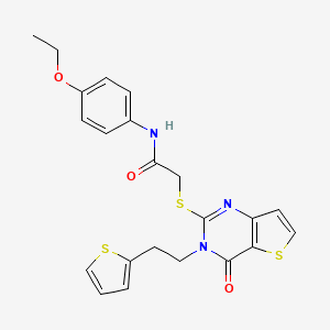 N-(4-ethoxyphenyl)-2-({4-oxo-3-[2-(thiophen-2-yl)ethyl]-3,4-dihydrothieno[3,2-d]pyrimidin-2-yl}sulfanyl)acetamide
