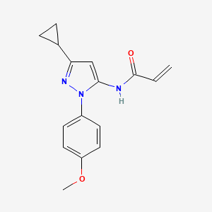 N-[5-Cyclopropyl-2-(4-methoxyphenyl)pyrazol-3-yl]prop-2-enamide