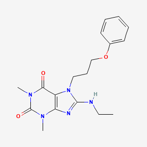 8-(ethylamino)-1,3-dimethyl-7-(3-phenoxypropyl)-1H-purine-2,6(3H,7H)-dione