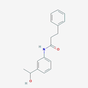 molecular formula C17H19NO2 B290552 N-[3-(1-hydroxyethyl)phenyl]-3-phenylpropanamide 