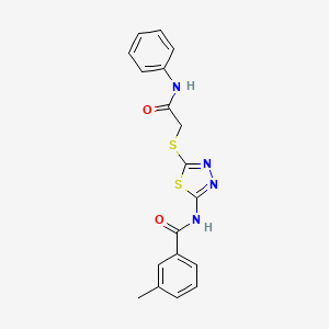 3-methyl-N-(5-((2-oxo-2-(phenylamino)ethyl)thio)-1,3,4-thiadiazol-2-yl)benzamide