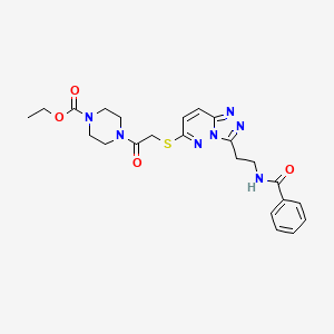 Ethyl 4-(2-((3-(2-benzamidoethyl)-[1,2,4]triazolo[4,3-b]pyridazin-6-yl)thio)acetyl)piperazine-1-carboxylate