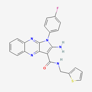 2-amino-1-(4-fluorophenyl)-N-(thiophen-2-ylmethyl)-1H-pyrrolo[2,3-b]quinoxaline-3-carboxamide