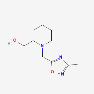 {1-[(3-Methyl-1,2,4-oxadiazol-5-yl)methyl]piperidin-2-yl}methanol