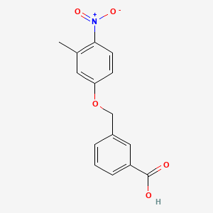 3-[(3-Methyl-4-nitrophenoxy)methyl]benzoic acid