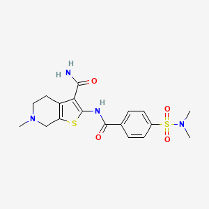 2-(4-(N,N-dimethylsulfamoyl)benzamido)-6-methyl-4,5,6,7-tetrahydrothieno[2,3-c]pyridine-3-carboxamide