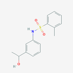 molecular formula C15H17NO3S B290554 N-[3-(1-hydroxyethyl)phenyl]-2-methylbenzenesulfonamide 