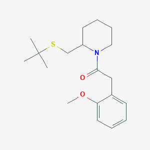 1-(2-((Tert-butylthio)methyl)piperidin-1-yl)-2-(2-methoxyphenyl)ethanone