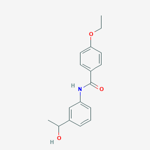 molecular formula C17H19NO3 B290555 4-ethoxy-N-[3-(1-hydroxyethyl)phenyl]benzamide 