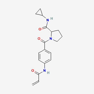 N-Cyclopropyl-1-[4-(prop-2-enoylamino)benzoyl]pyrrolidine-2-carboxamide